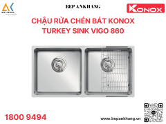 Chậu rửa bát 2 hố Turkey Sink Vigo 860 - Xuất xứ Thổ Nhĩ Kỳ